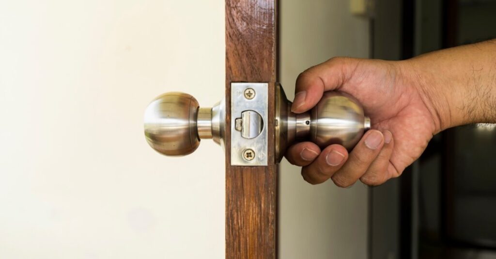 opening door using door knob