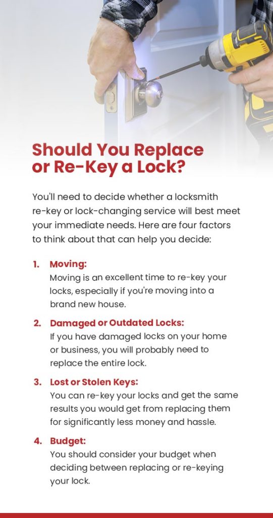Should you replace or re-key a lock?
